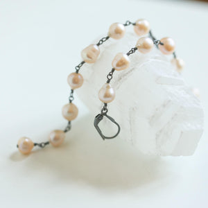 Rosarita Earrings - Natural Freshwater Pearls - Sterling Silver - Long Pearl Earrings - Wedding Earrings