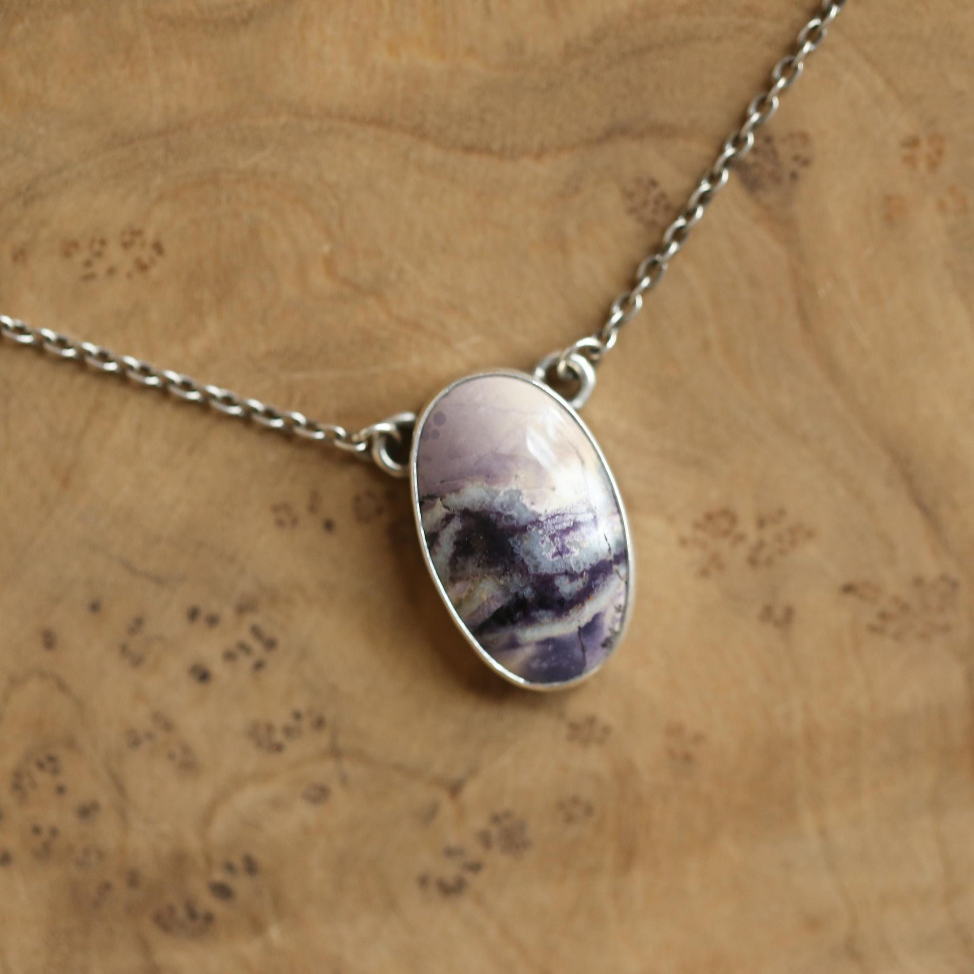 Tiffany Stone Necklace - Choose Your Tiffany Stone Pendant - Sterling Silver