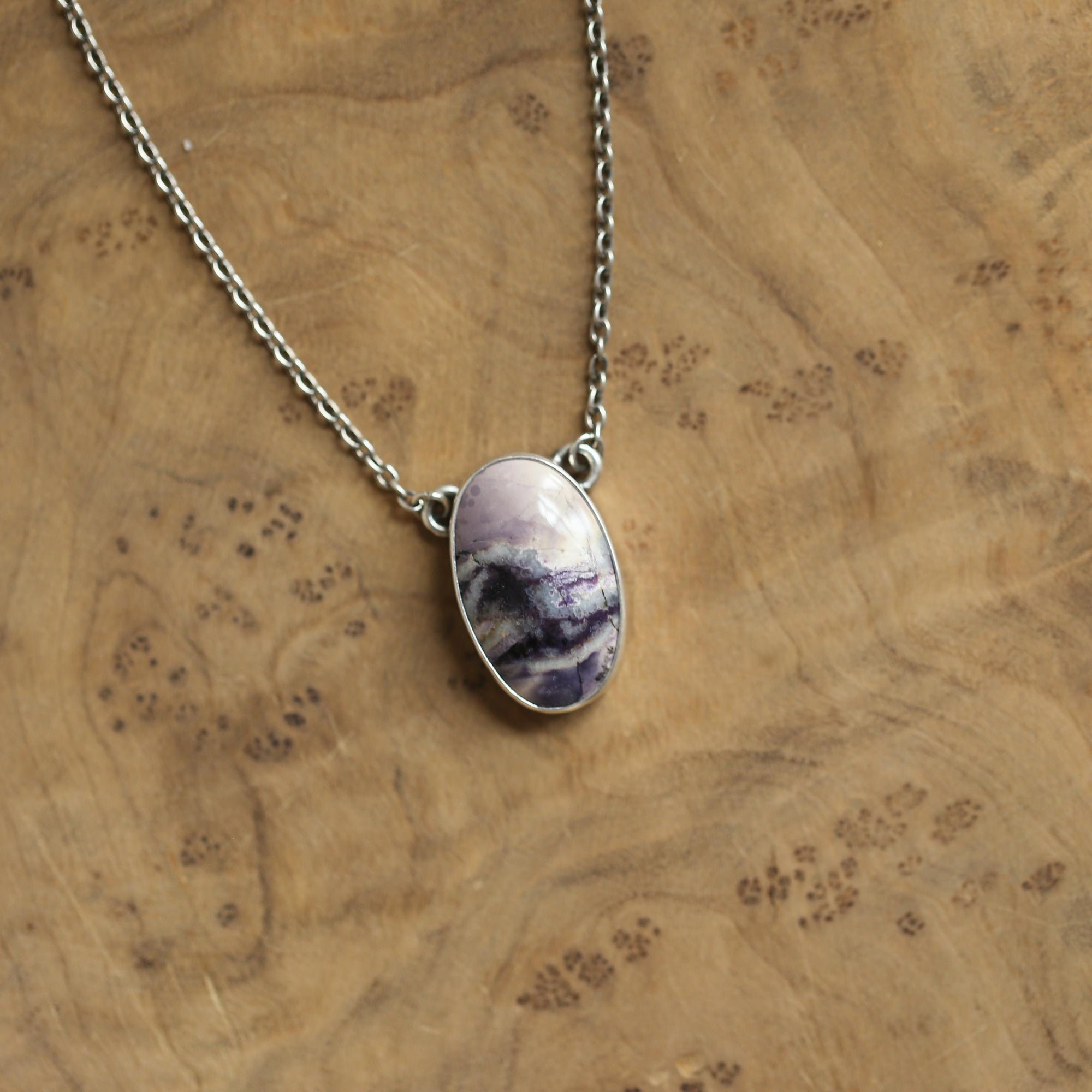 Tiffany Stone Necklace - Choose Your Tiffany Stone Pendant - Sterling Silver