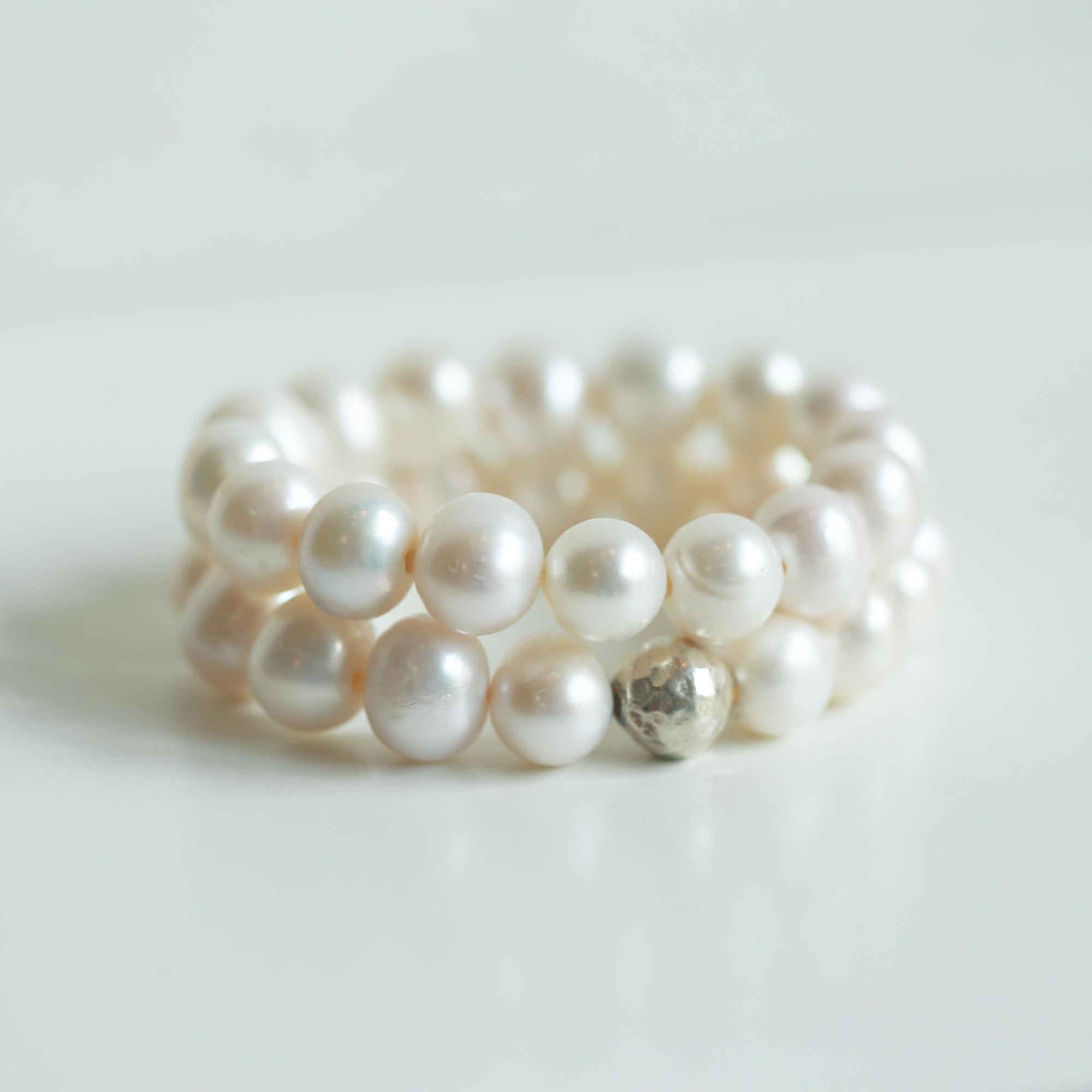 Freshwater Pearl Bracelet - 12mm Natural Freshwater Pearls - High End Pearl Stretch Bracelet