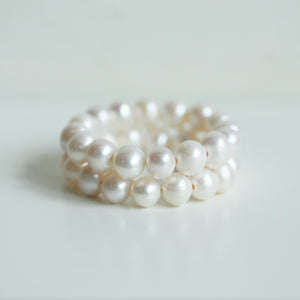 Freshwater Pearl Bracelet - 12mm Natural Freshwater Pearls - High End Pearl Stretch Bracelet