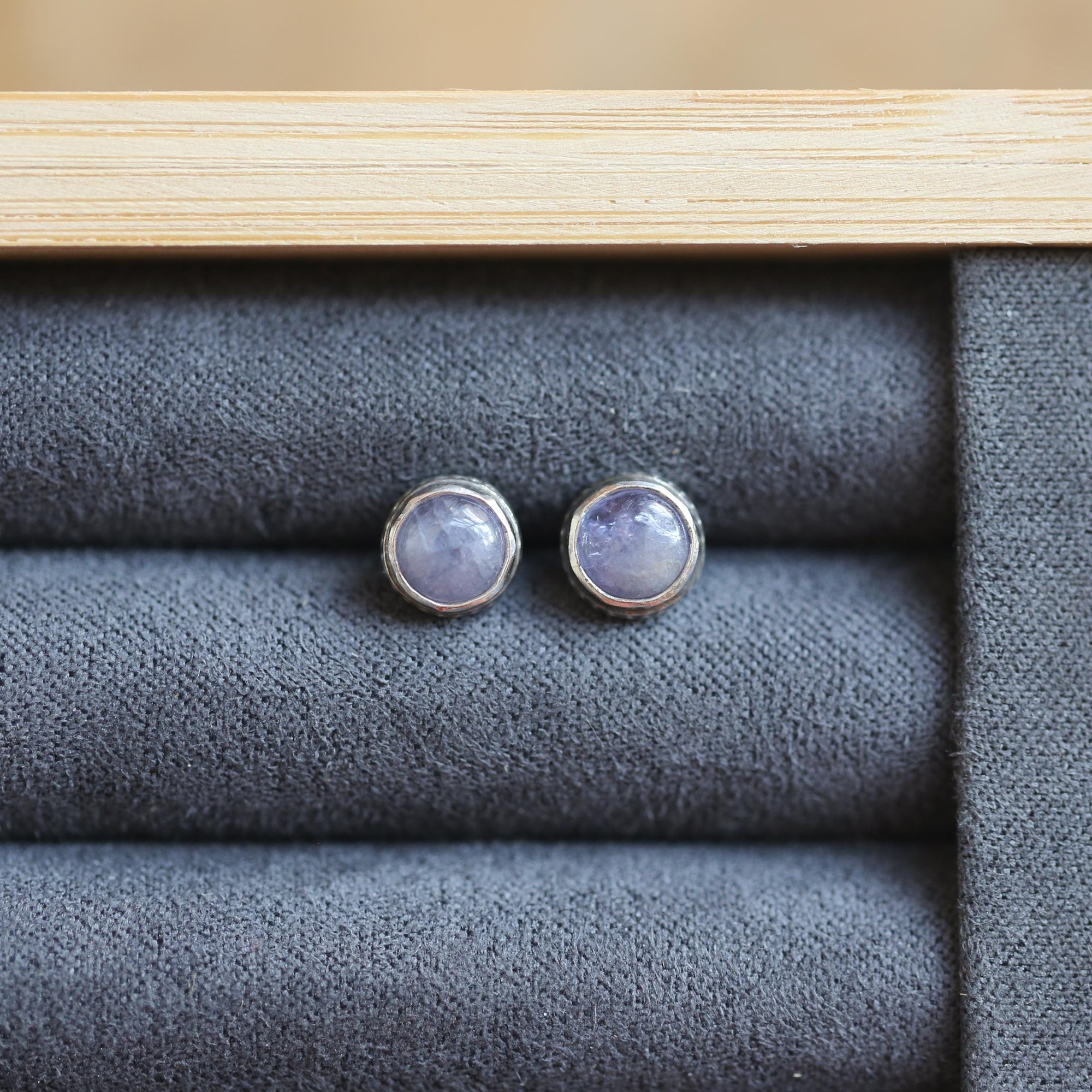 Tanzanite Earrings - Tanzanite Studs - Tanzanite Posts - .925 Sterling Silver