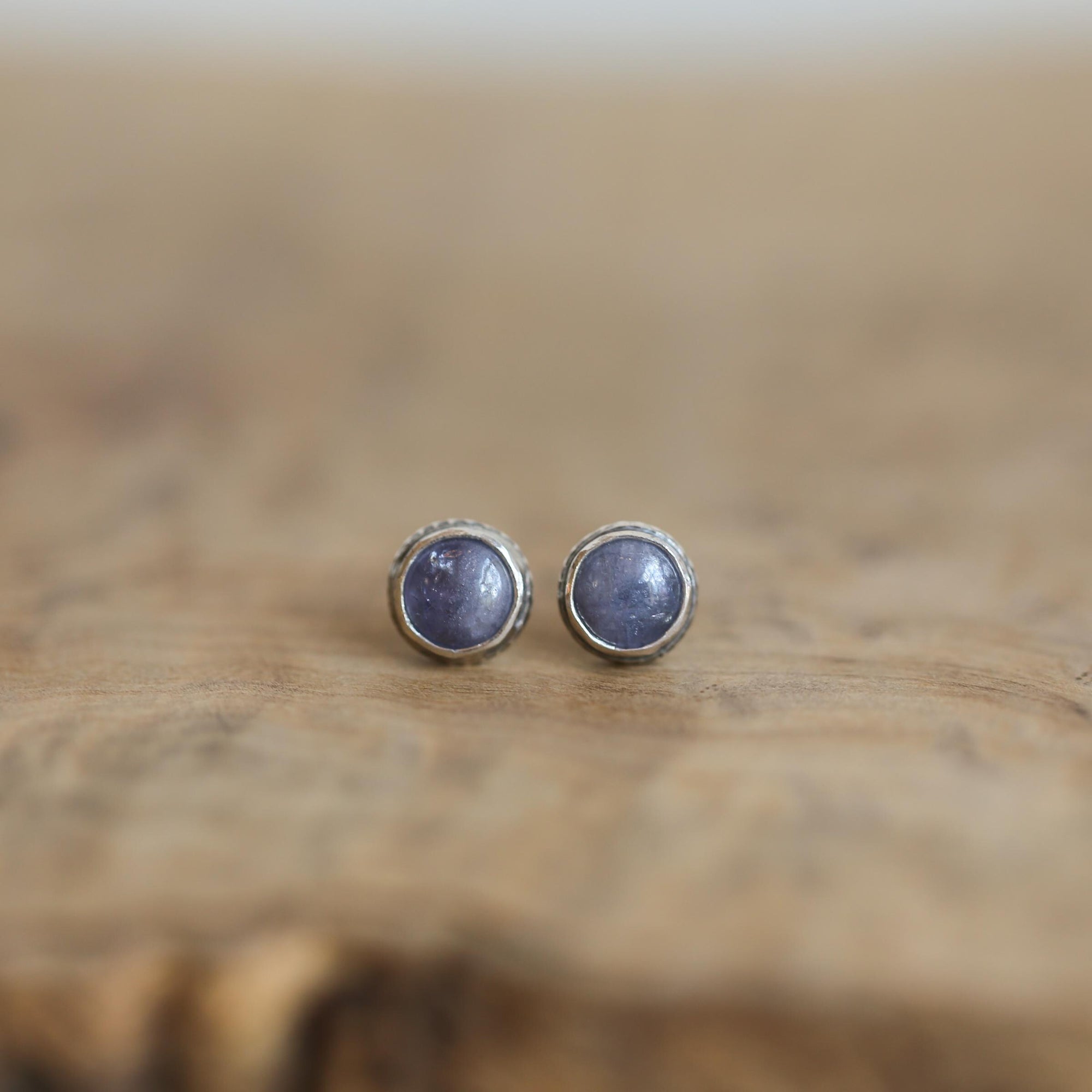 Tanzanite Earrings - Tanzanite Studs - Tanzanite Posts - .925 Sterling Silver