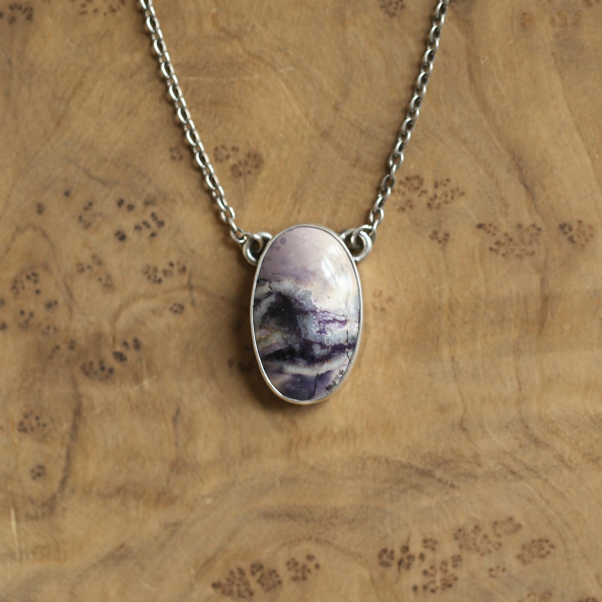 Tiffany Stone Necklace - Choose Your Tiffany Stone Pendant - Sterling Silver