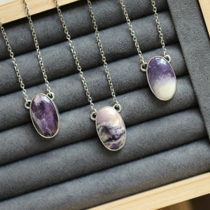 Tiffany Stone Necklace - Choose Your Tiffany Stone Pendant - Sterling Silver