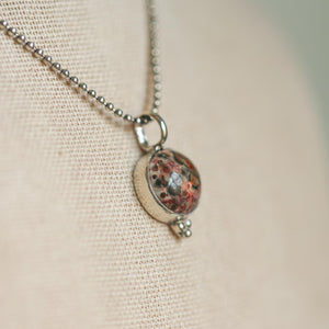 Leopard Skin Jasper Pendant - .925 Sterling Silver Necklace - Silversmith Pendant