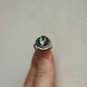 Sierra Nevada Turquoise Ring - Sierra Nevada Boulder Turquoise - OOAK Turquoise Ring - Silversmith