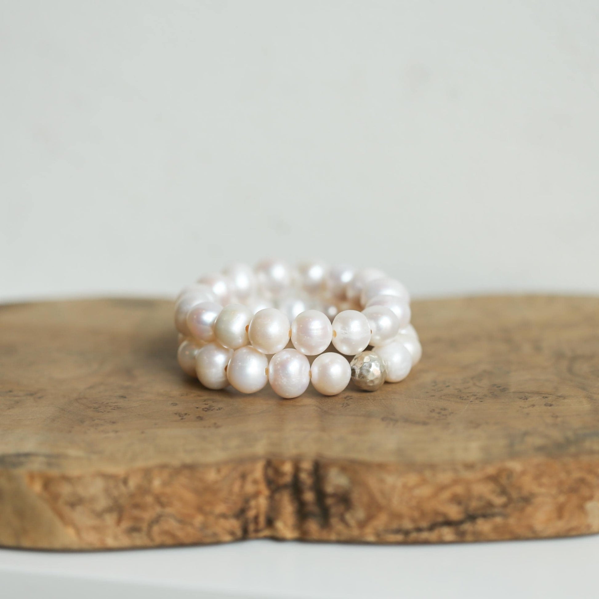 Freshwater Pearl Bracelet - 12mm Natural Freshwater Pearls - High End Pearl Stretch Bracelet