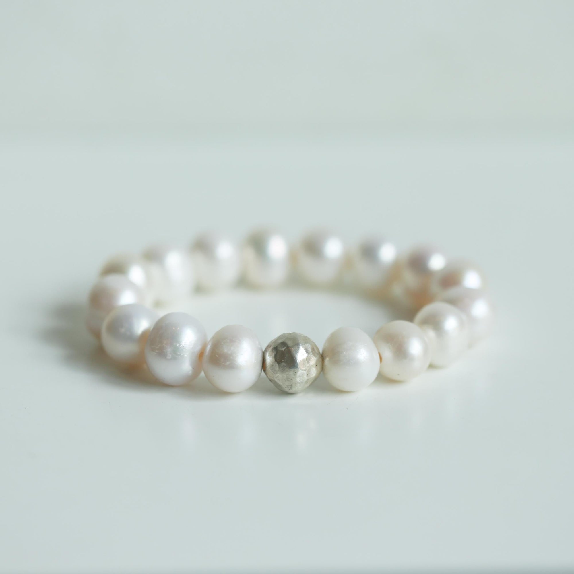 Freshwater Pearl Bracelet - 12mm Natural Freshwater Pearls - High End Pearl Stretch Bracelet