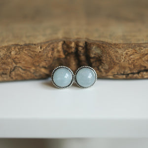 Aquamarine Posts - Aquamarine Earrings - Aquamarine Studs - March Birthstone