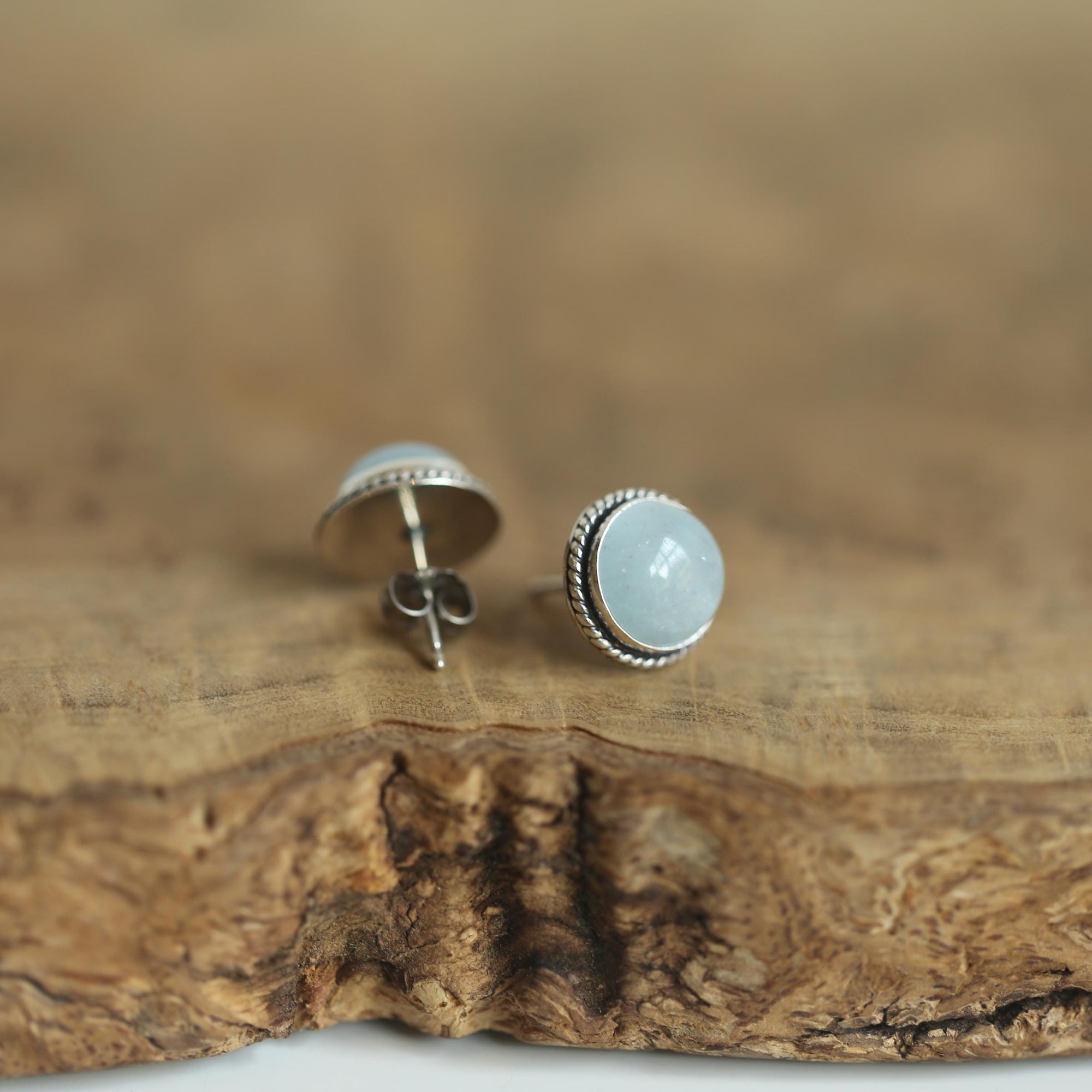 Aquamarine Posts - Aquamarine Earrings - Aquamarine Studs - March Birthstone