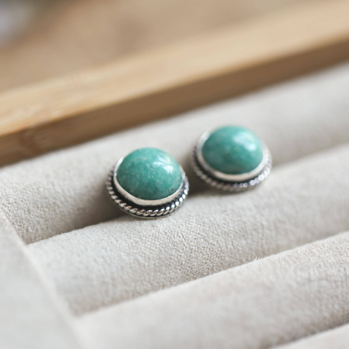 Amazonite Posts | Sterling Silver