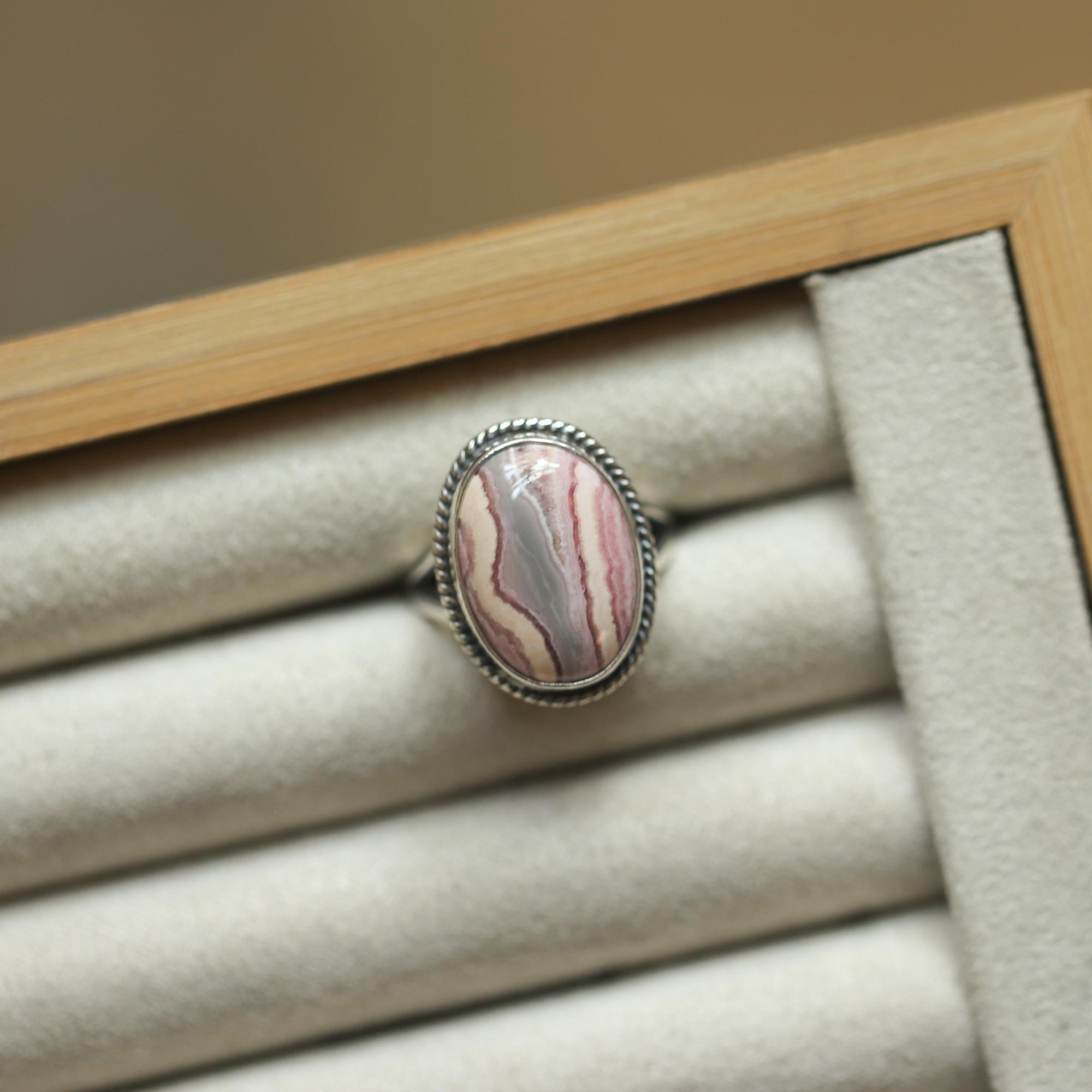 Rhodochrosite Boho Ring - .925 Sterling Silver Ring - Silversmith Ring - Choose Your Stone Ring