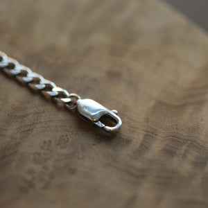 Apatite Link Bracelet - Sterling Silver Apatite Bracelet - Silver Chain Link Bracelet