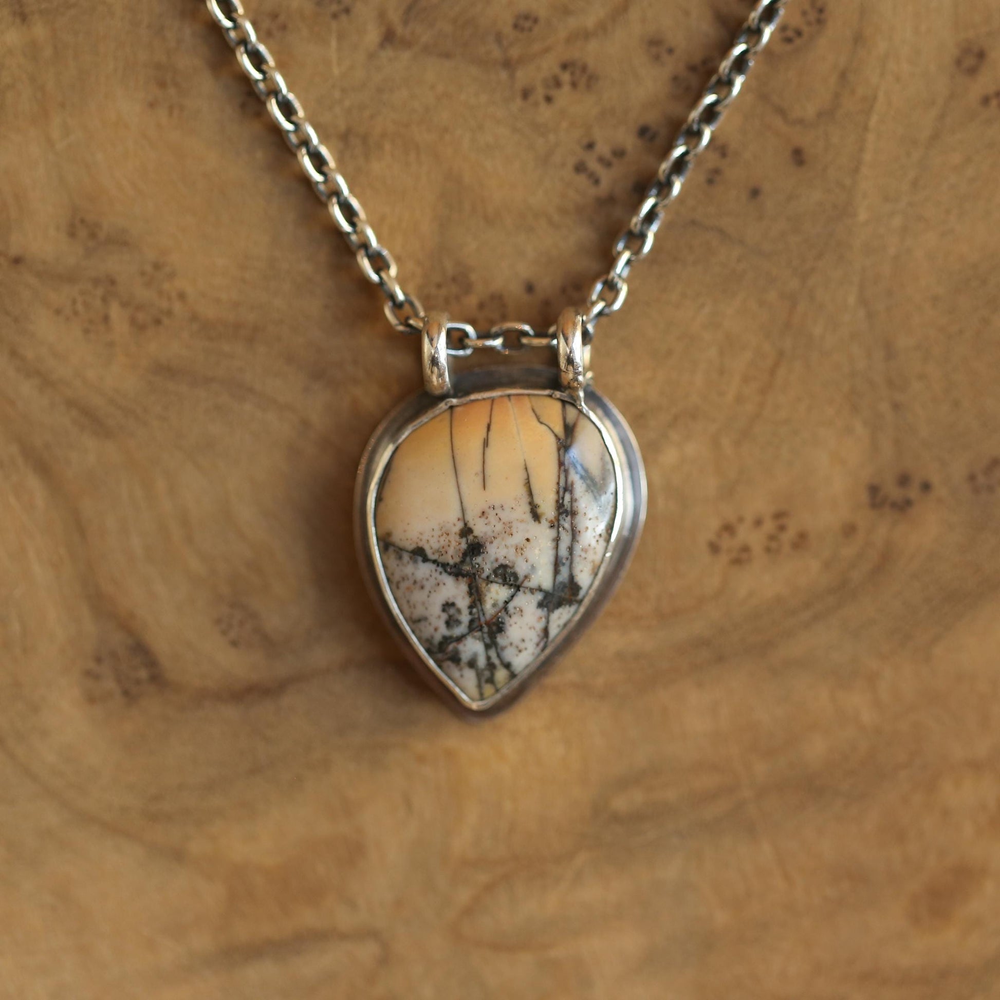 Red Creek Jasper Sterling Silver Pendant Necklace – OOAK Stone