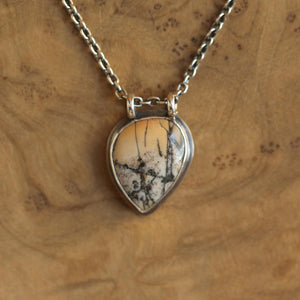 Red Creek Jasper Necklace - Jasper Pendant - Hanging Rock Pendant