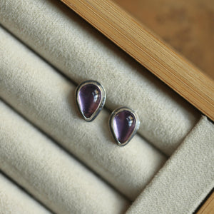 Amethyst Earrings - Soft Amethyst Earrings - Sterling Silver - Boho Amethyst Jewelry