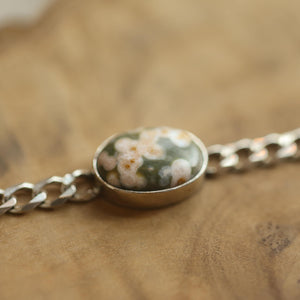Ready to Ship - Ocean Jasper Link Bracelet - Jasper Bracelet - Silversmith Bracelet