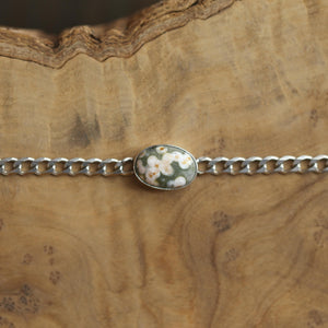 Ready to Ship - Ocean Jasper Link Bracelet - Jasper Bracelet - Silversmith Bracelet