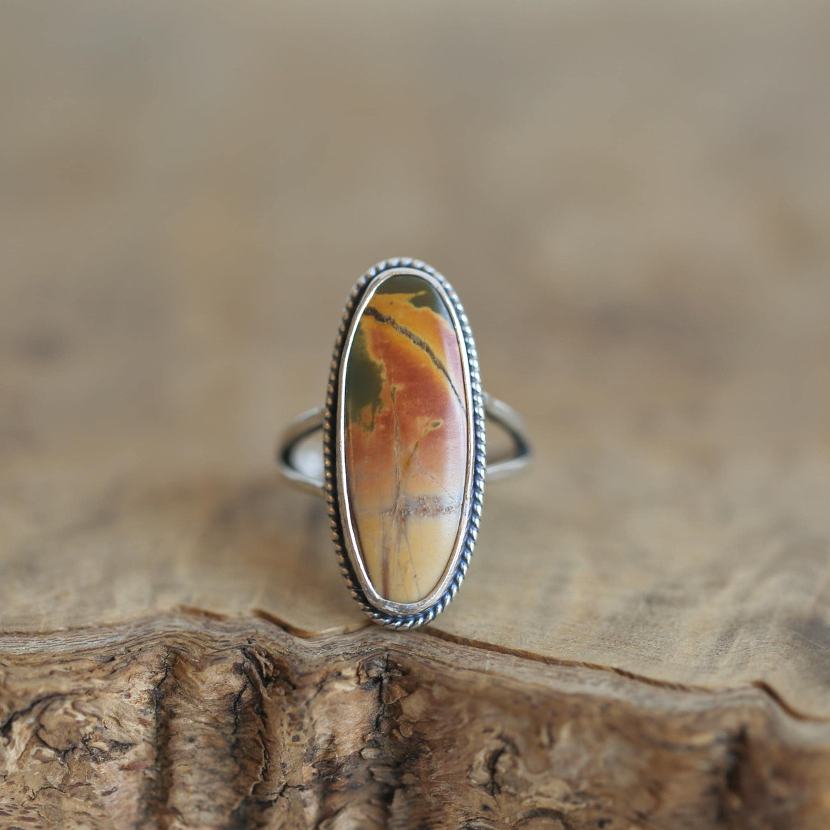 Red Creek Jasper Boho Ring | Sterling Silver