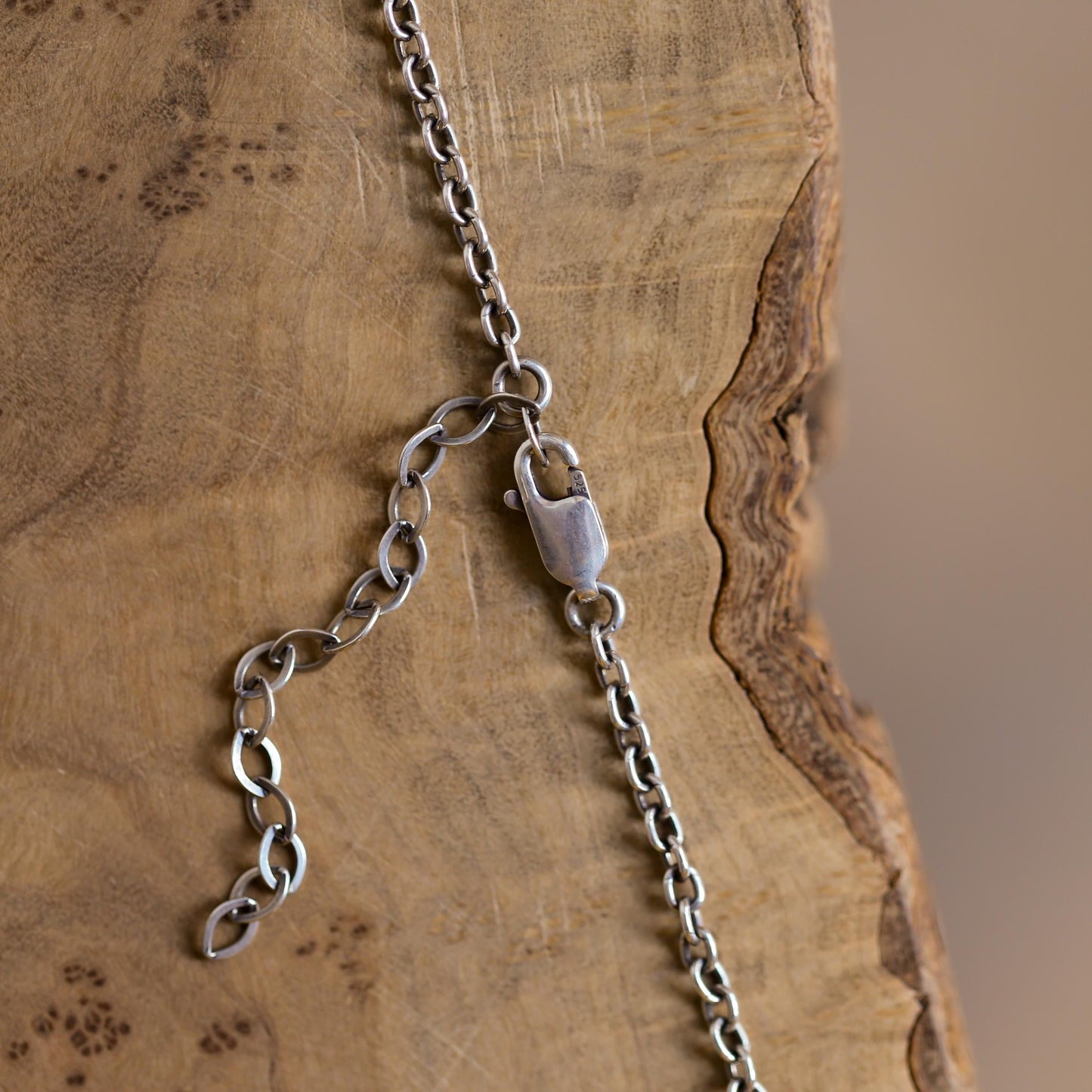 Turquoise & White Buffalo Pendant - Sterling Silver