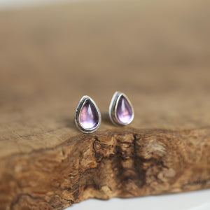Amethyst Earrings - Soft Amethyst Earrings - Sterling Silver - Boho Amethyst Jewelry