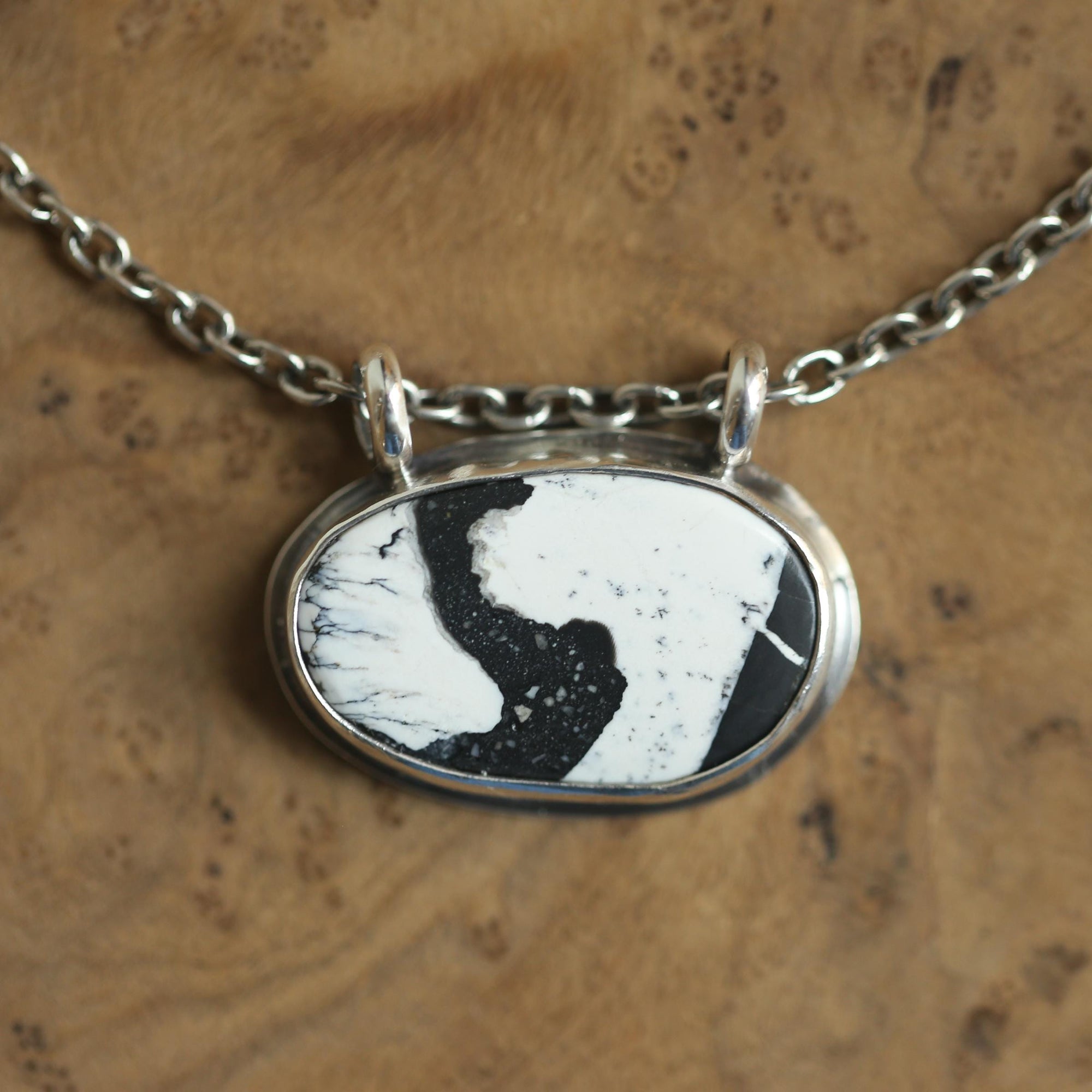 White Buffalo Pendant - Sterling Silver - White Buffalo Necklace