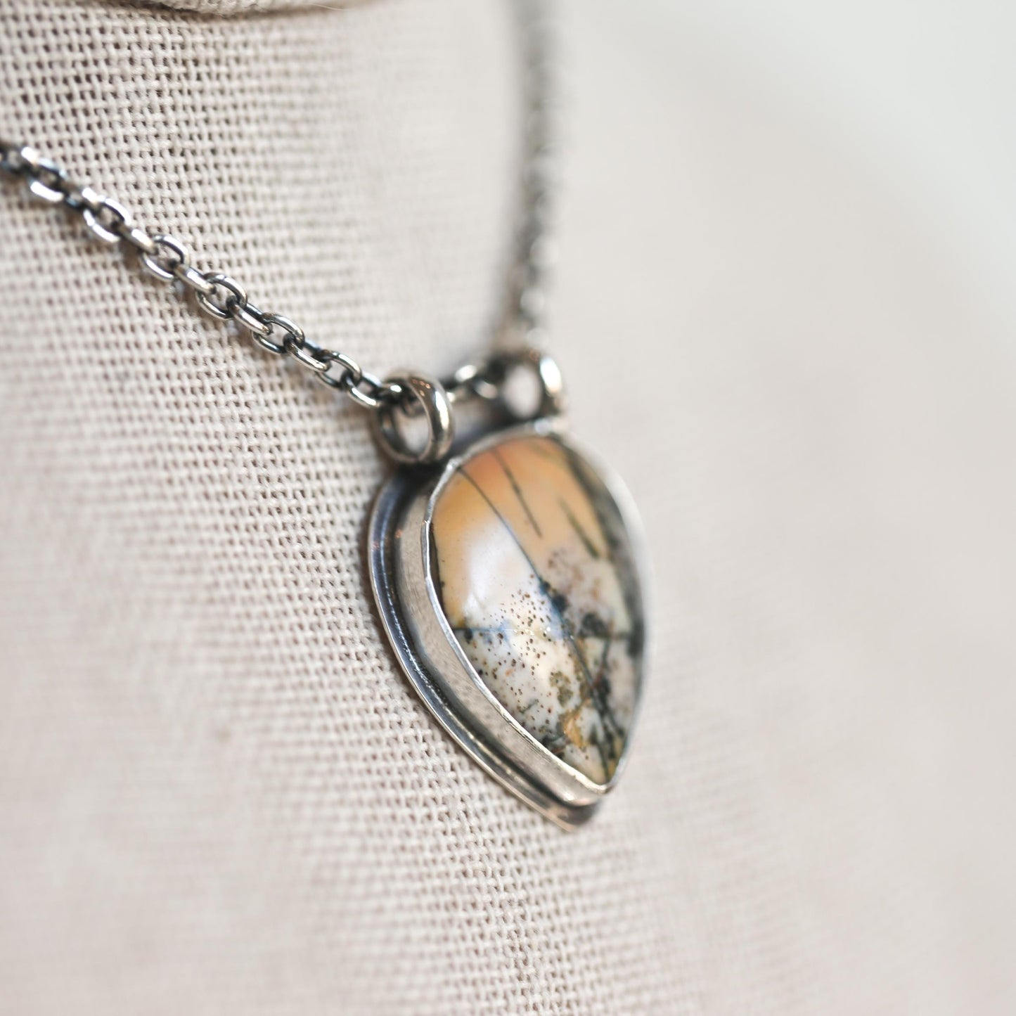 Red Creek Jasper Sterling Silver Pendant Necklace – OOAK Stone