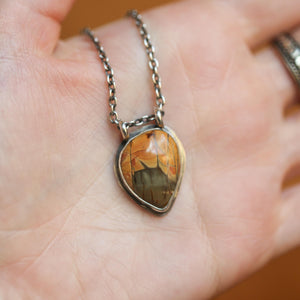 Ready to Ship - Red Creek Jasper Necklace - Jasper Pendant - Hanging Rock Pendant - OOAK