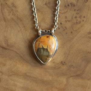 Ready to Ship - Red Creek Jasper Necklace - Jasper Pendant - Hanging Rock Pendant - OOAK