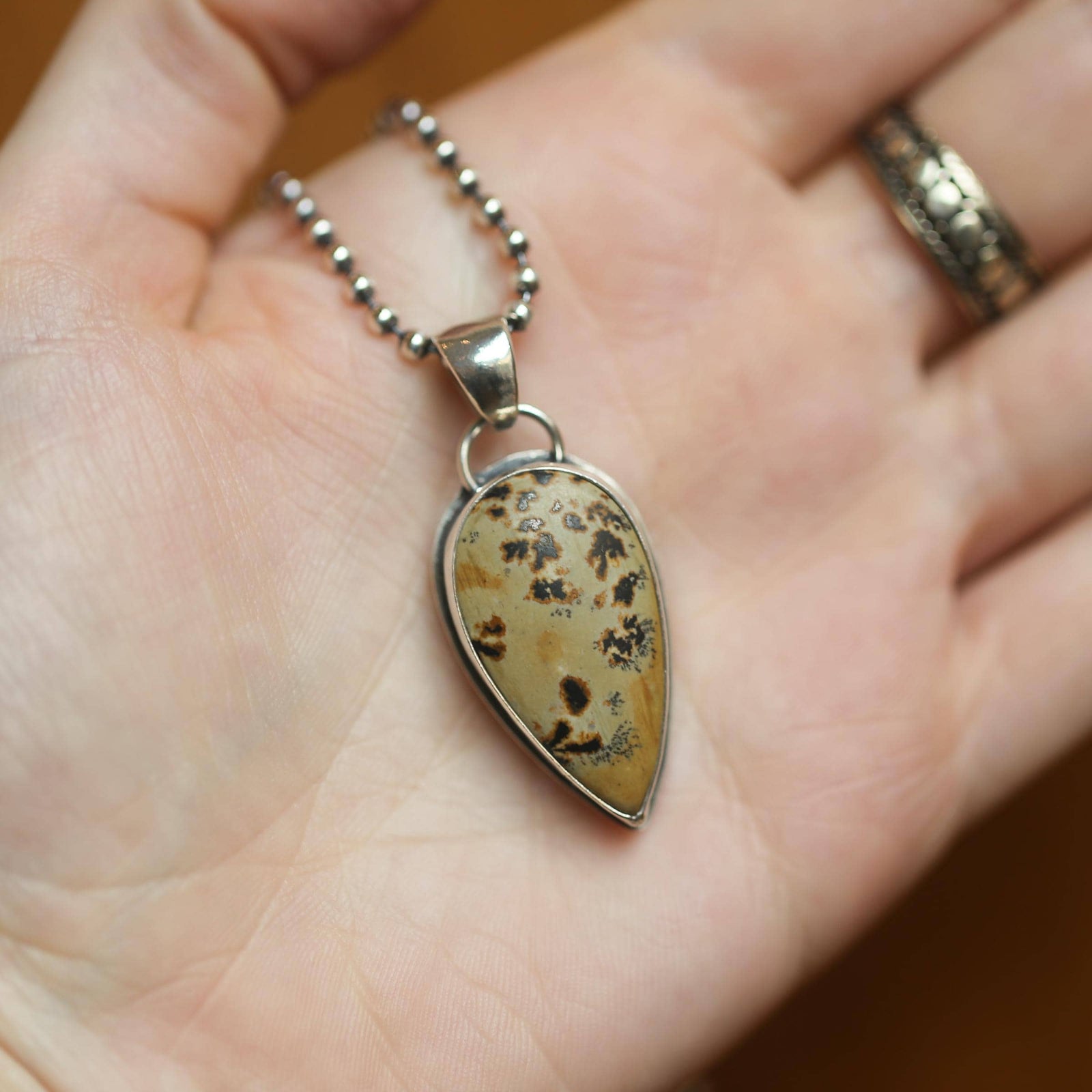 Paintbrush Jasper Pendant - Sterling Silver - Choose Your Stone