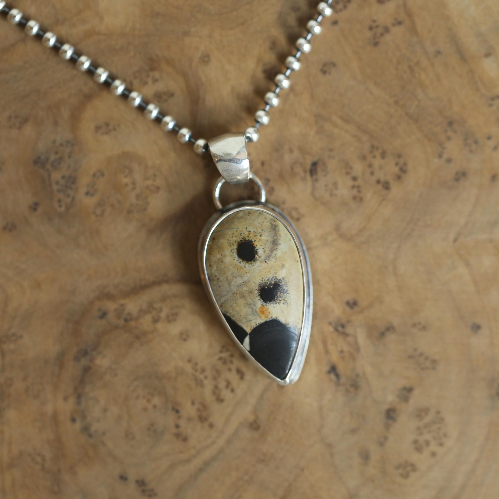 Paintbrush Jasper Pendant - Sterling Silver - Choose Your Stone