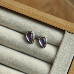 Amethyst Earrings - Soft Amethyst Earrings - Sterling Silver - Boho Amethyst Jewelry