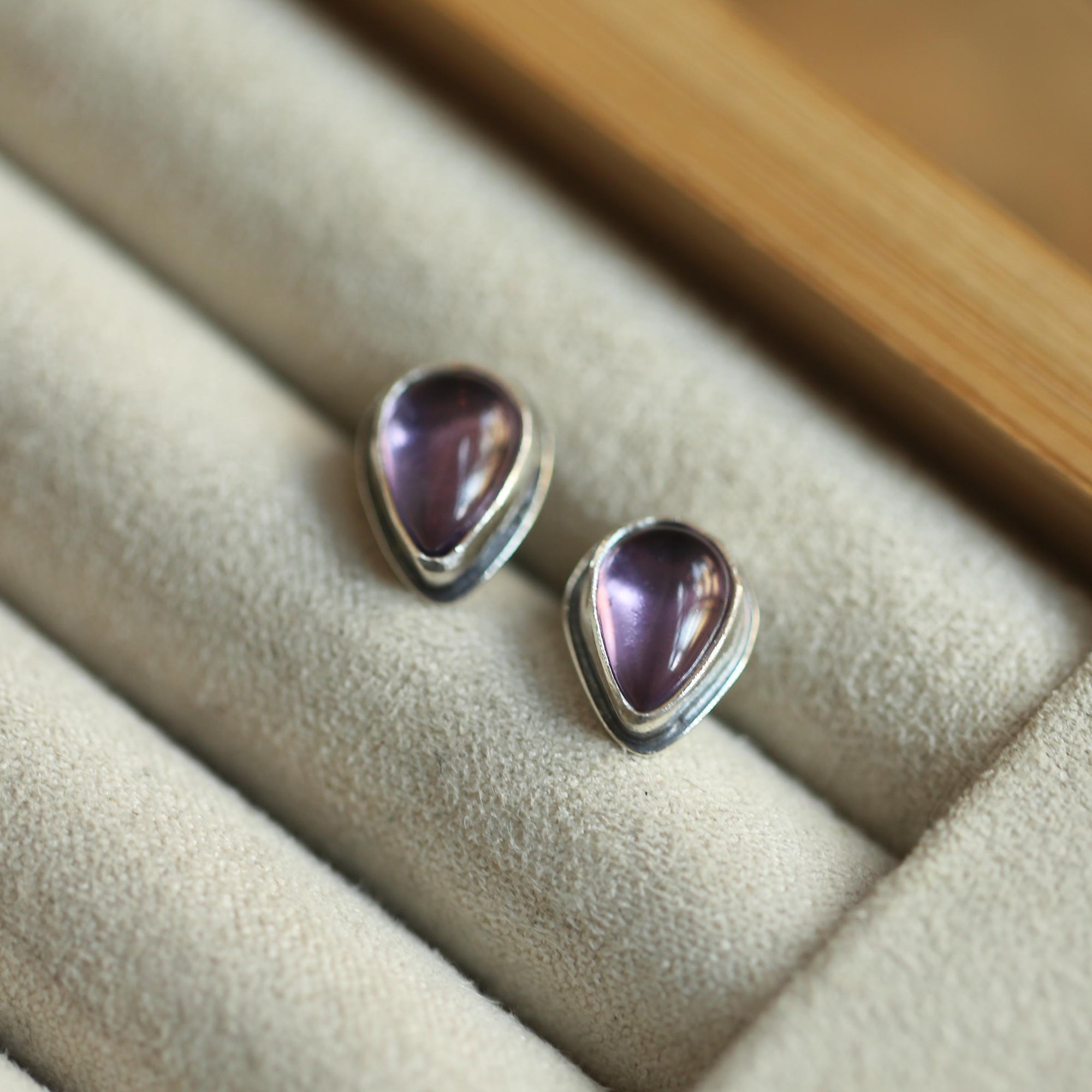 Amethyst Earrings - Soft Amethyst Earrings - Sterling Silver - Boho Amethyst Jewelry