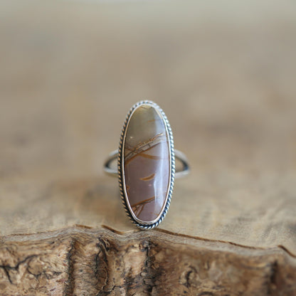 Red Creek Jasper Sterling Silver Ring – Statement Boho Jewelry
