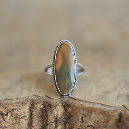 Red Creek Jasper Sterling Silver Ring – Statement Boho Jewelry