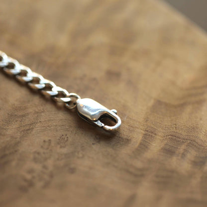 Amethyst Link Bracelet - Sterling Silver Amethyst Bracelet - Silver Chain Link Bracelet