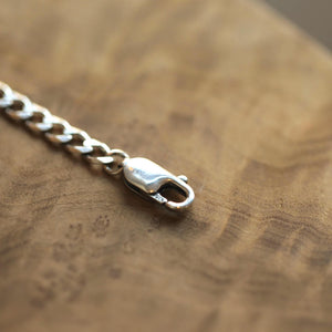 Amethyst Link Bracelet - Sterling Silver Amethyst Bracelet - Silver Chain Link Bracelet