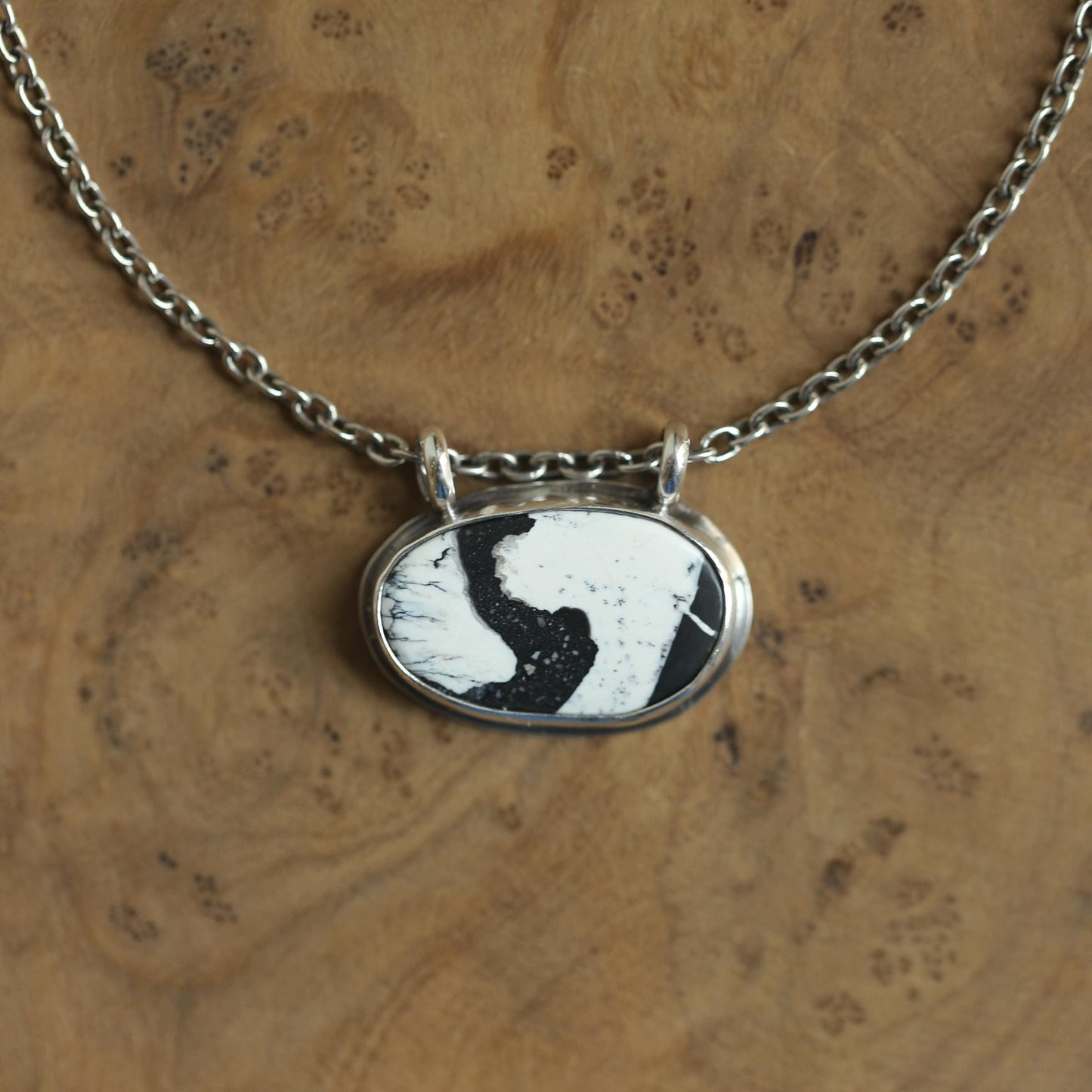 White Buffalo Pendant - Sterling Silver - White Buffalo Necklace