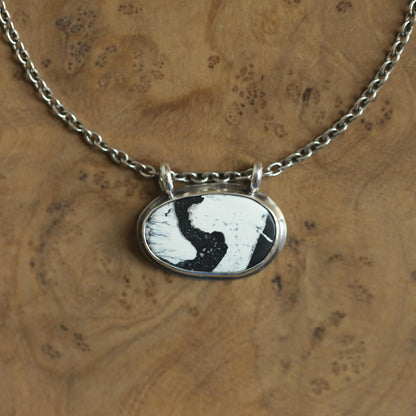 White Buffalo Pendant - Sterling Silver - White Buffalo Necklace