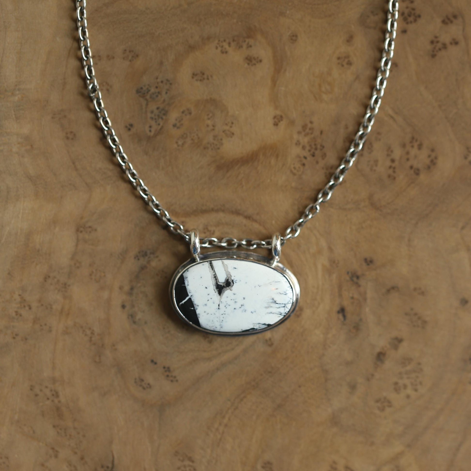White Buffalo Pendant - Sterling Silver - White Buffalo Necklace
