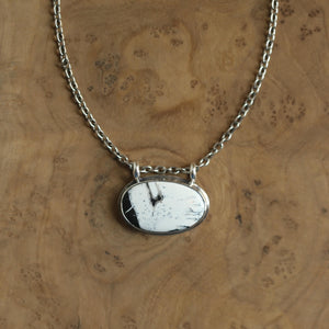 White Buffalo Pendant - Sterling Silver - White Buffalo Necklace