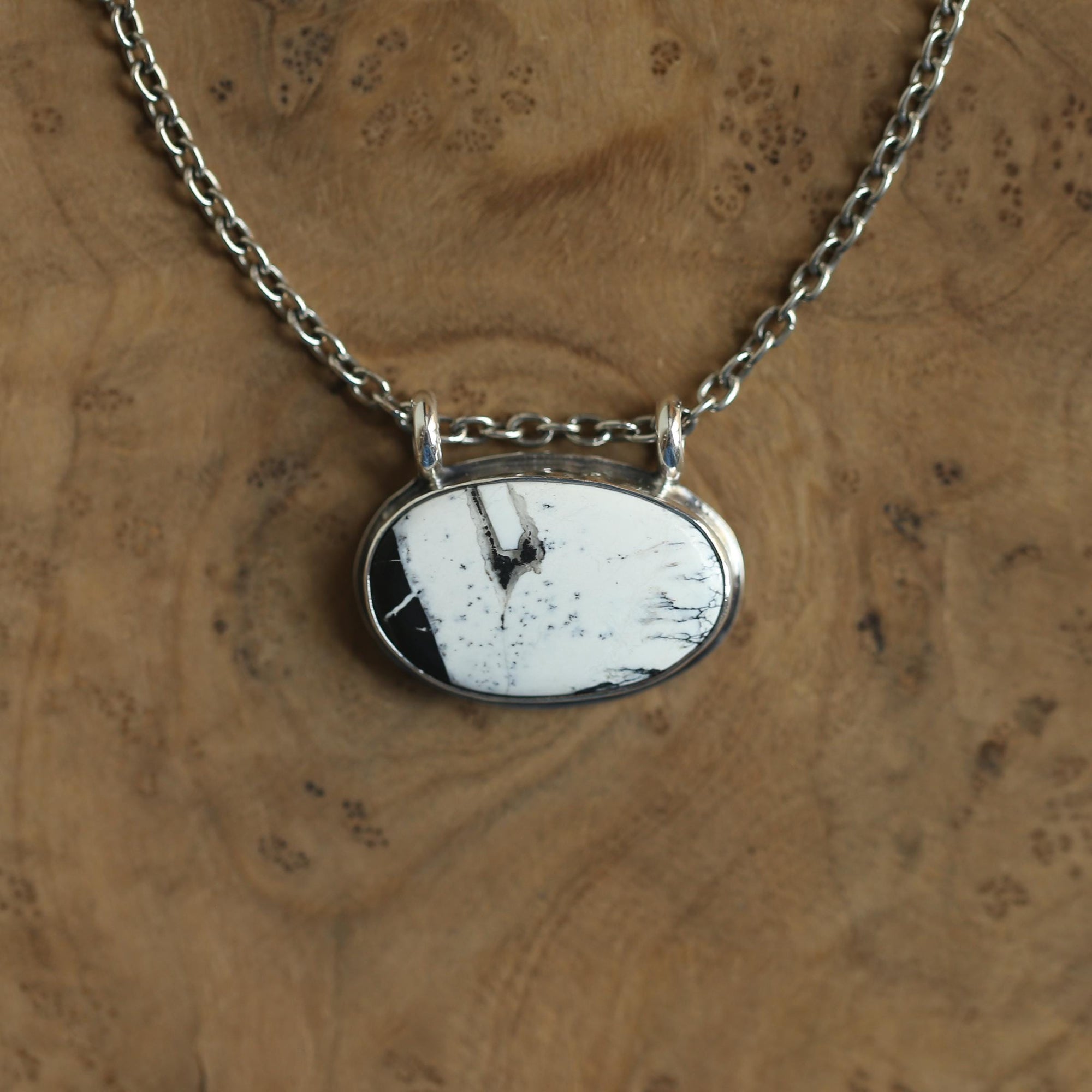 White Buffalo Pendant - Sterling Silver - White Buffalo Necklace