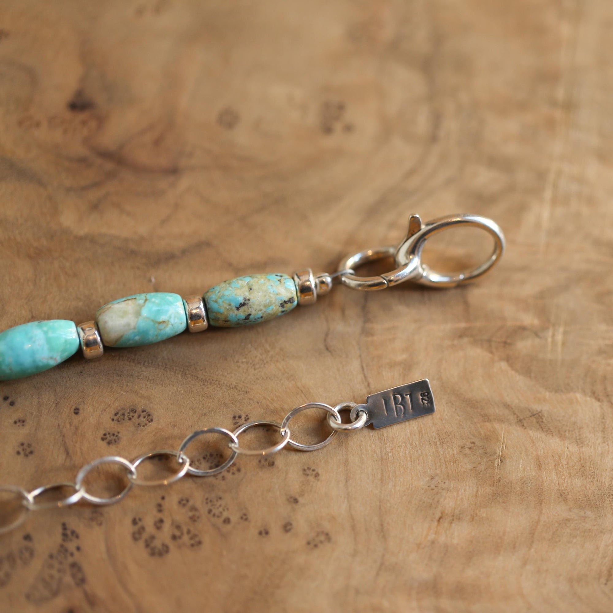 Turquoise White Buffalo Spiny Oyster Pendant with beaded Chain Necklace - Sterling Silver