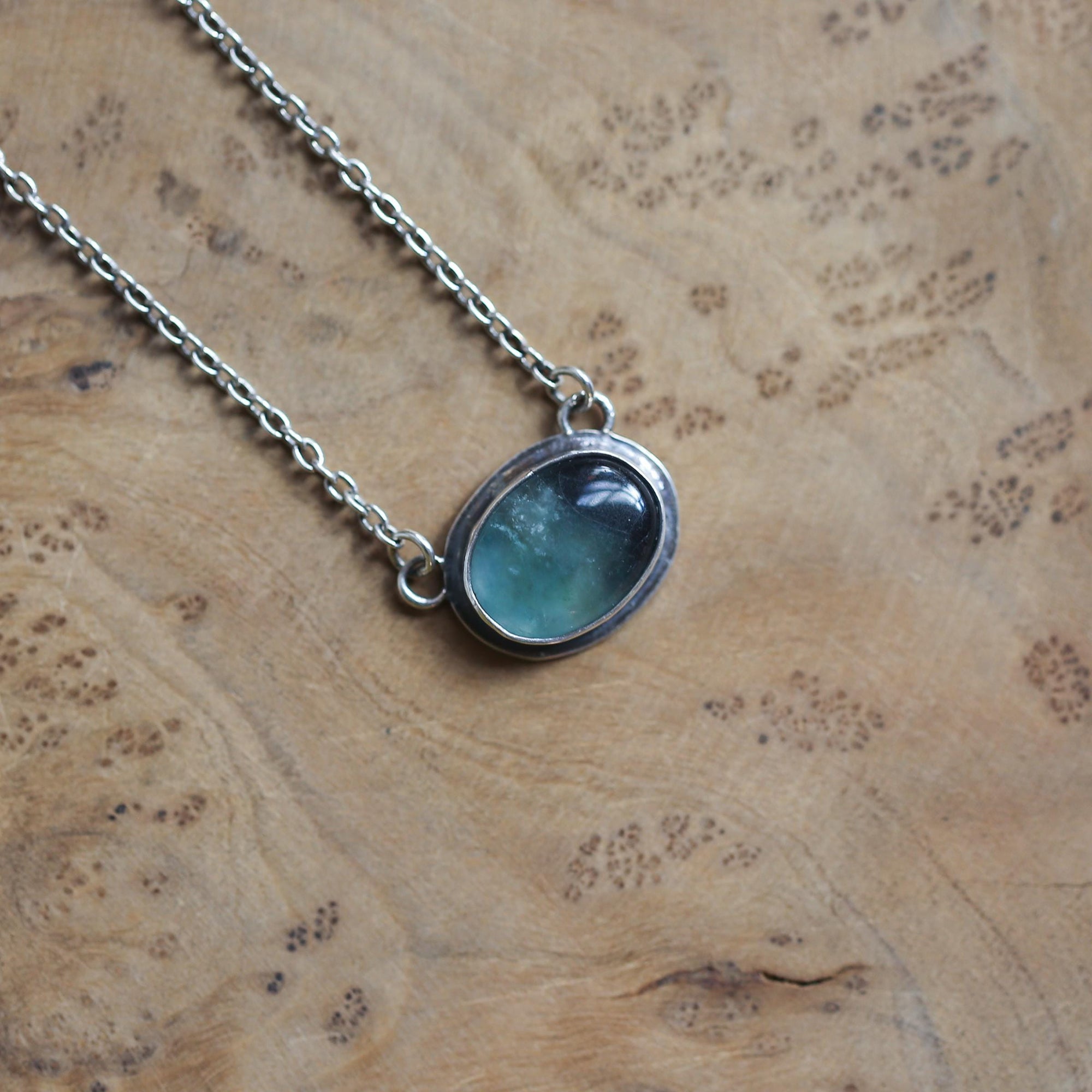 Rainbow Fluorite Pendant - Purple and Green Fluorite - Choose your Necklace