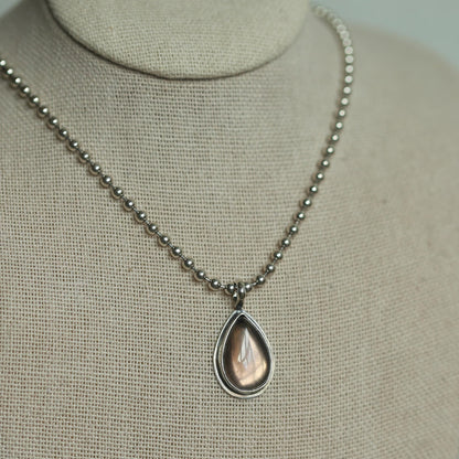 Pear Shaped Smoky Quartz Pendant -.925 Sterling Silver