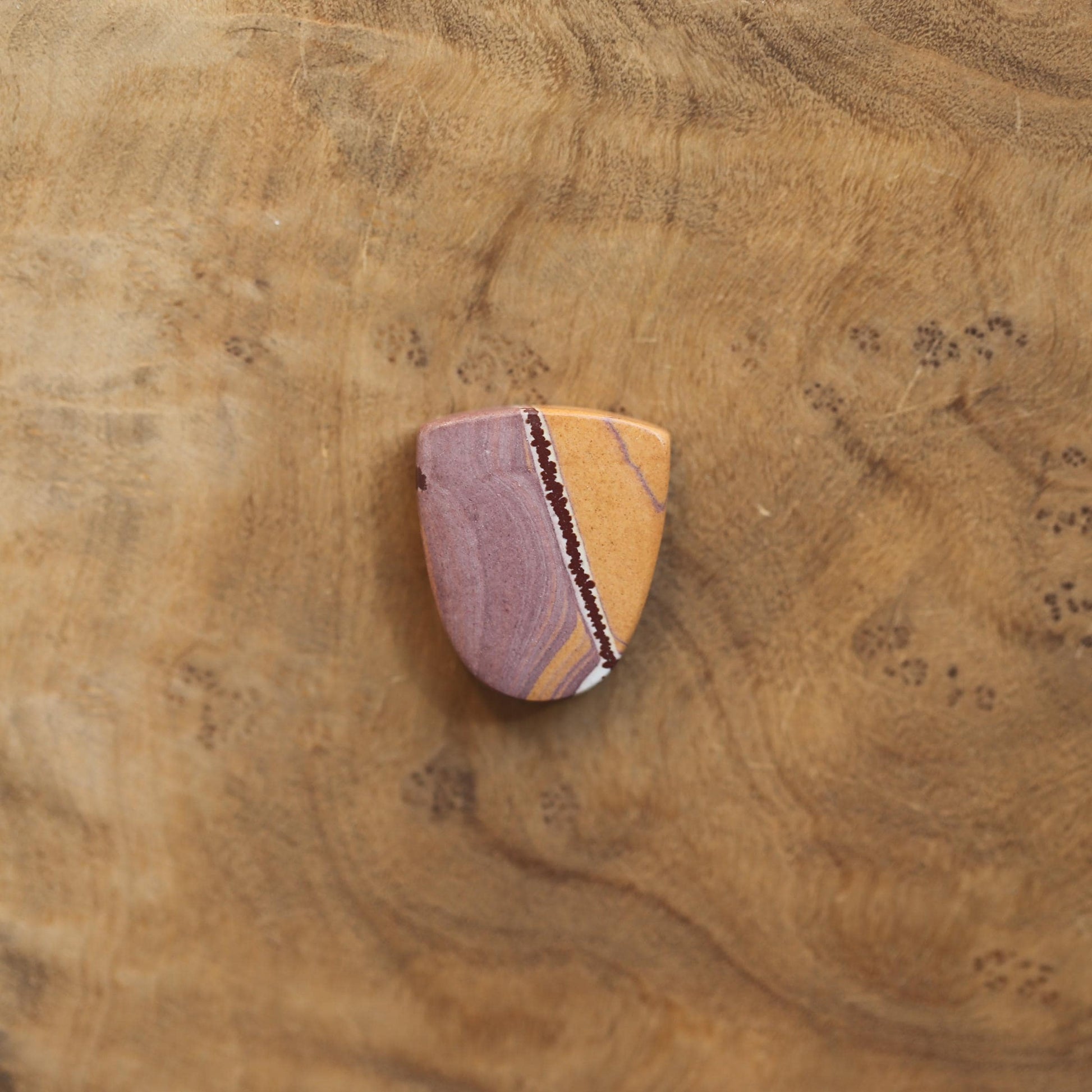 Sonora Jasper Shield Bracelet - Sterling Silver Bangle - Choose Your Stone