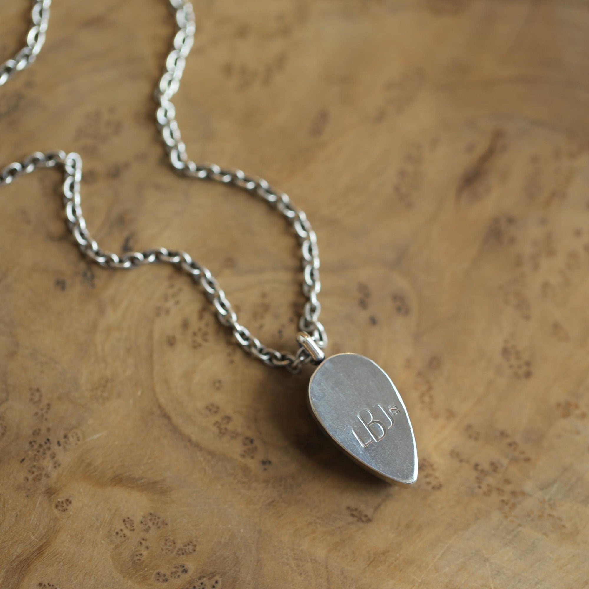 Black Fossil Pendant - Choose Your Finished Pendant - Sterling Silver