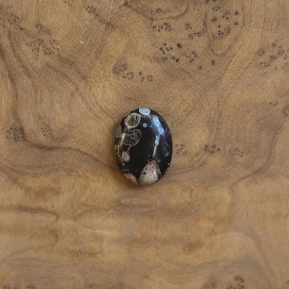 Boho Ring - Black Fossil Ring - Silversmith Ring - Boho Ring - Natural Fossil