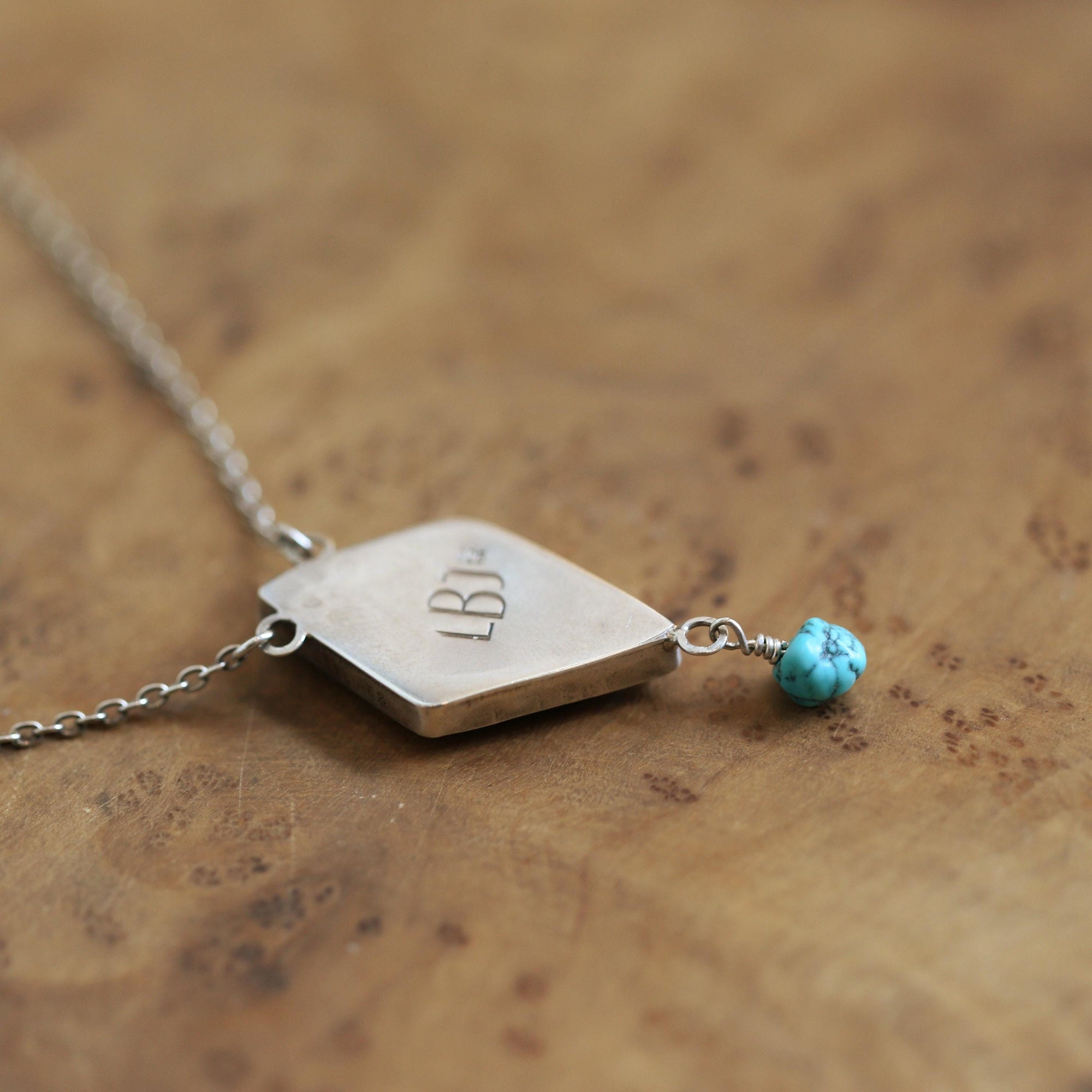 Royston Ribbon Turquoise Necklace - Sterling Silver - Kite Turquoise Necklace